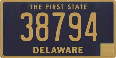 DE license plate 38794