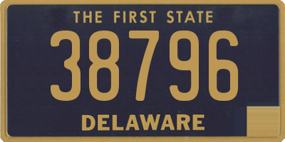 DE license plate 38796