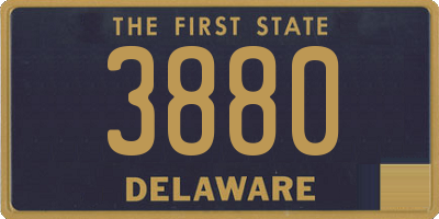 DE license plate 3880