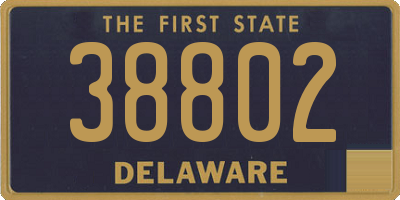 DE license plate 38802