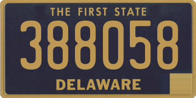 DE license plate 388058