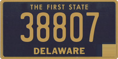 DE license plate 38807