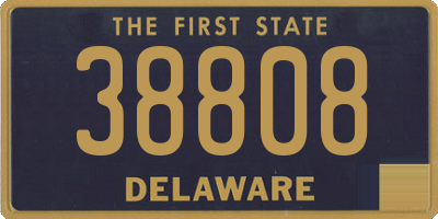 DE license plate 38808