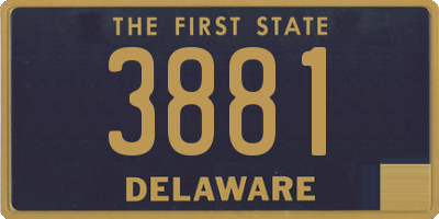 DE license plate 3881