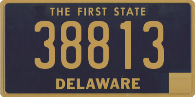 DE license plate 38813