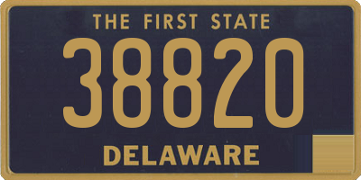 DE license plate 38820