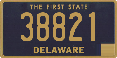 DE license plate 38821