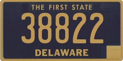 DE license plate 38822