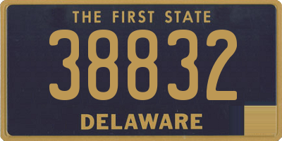 DE license plate 38832