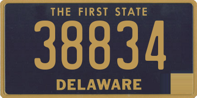 DE license plate 38834