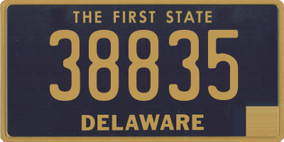 DE license plate 38835
