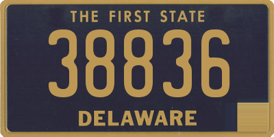DE license plate 38836