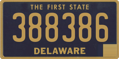 DE license plate 388386