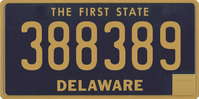 DE license plate 388389