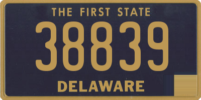 DE license plate 38839