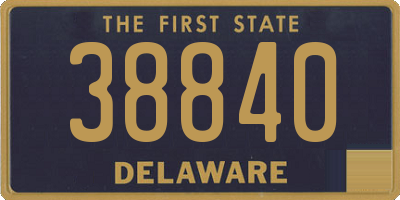 DE license plate 38840