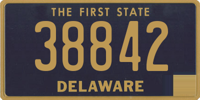 DE license plate 38842