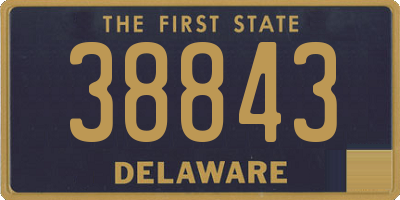 DE license plate 38843