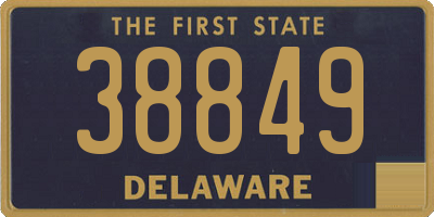 DE license plate 38849