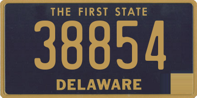 DE license plate 38854