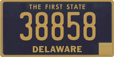 DE license plate 38858
