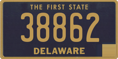 DE license plate 38862