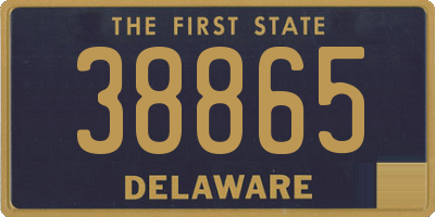 DE license plate 38865