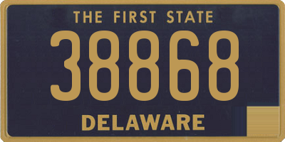 DE license plate 38868
