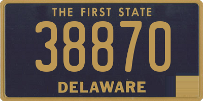 DE license plate 38870