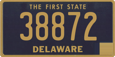 DE license plate 38872