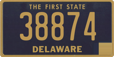 DE license plate 38874