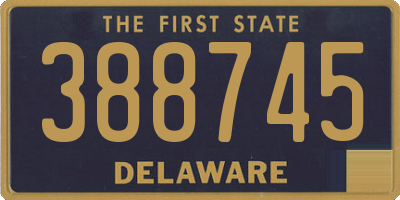 DE license plate 388745