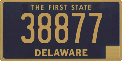 DE license plate 38877