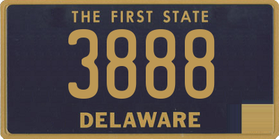 DE license plate 3888