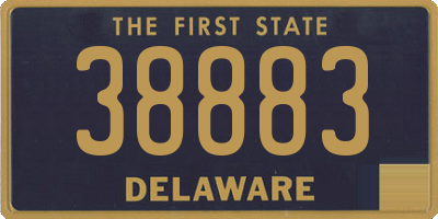DE license plate 38883