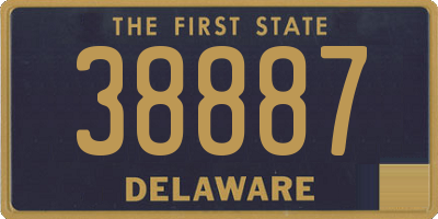 DE license plate 38887
