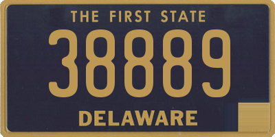 DE license plate 38889