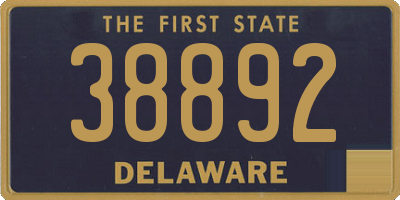 DE license plate 38892