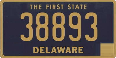 DE license plate 38893