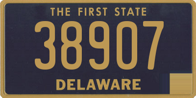 DE license plate 38907