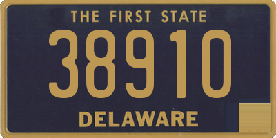 DE license plate 38910