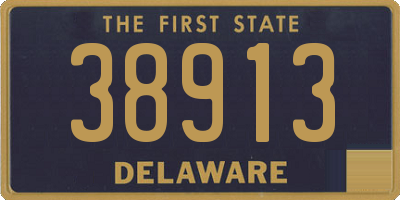 DE license plate 38913