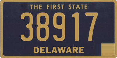 DE license plate 38917
