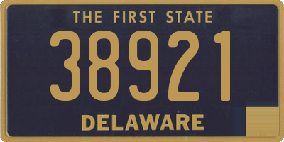 DE license plate 38921