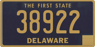 DE license plate 38922