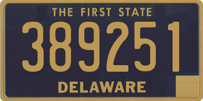 DE license plate 389251