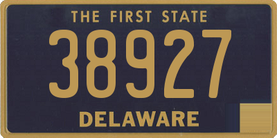 DE license plate 38927