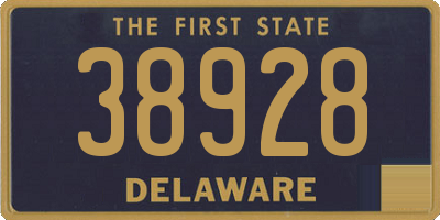 DE license plate 38928