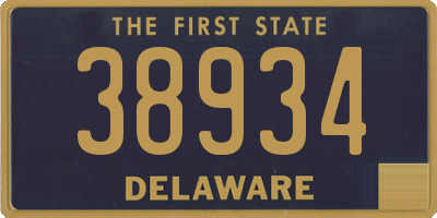 DE license plate 38934