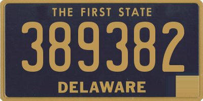 DE license plate 389382